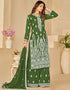 stylish camo green art silk designer party wear salwar suit with camo green art silk df-25-10251 Front View