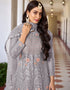 elegant quill grey butterfly net designer party wear readymade salwar suit with quill grey japan satin ie-1026-d Close-up View