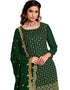 Green 60 Grm Georgette Chudidar Salwar Suit Closure View