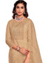 Beige Organza Chudidar Salwar Suit Closure View