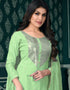 Green Modal Chanderi Chudidar Salwar Suit Closure View