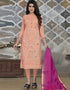 Peach Modal Chanderi Chudidar Salwar Suit