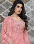 Pink Modal Chanderi Chudidar Salwar Suit Closure View