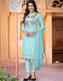 Sky Blue Modal Chanderi Chudidar Salwar Suit