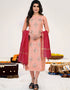 Peach Modal Chanderi Chudidar Salwar Suit
