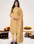 Yellow Modal Chanderi Chudidar Salwar Suit