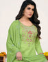 Green Modal Chanderi Chudidar Salwar Suit Closure View