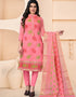 Pink Banarasi Jacquard Chudidar Salwar Suit