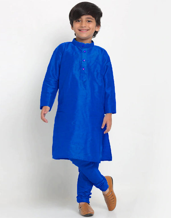 Royal Blue Kurta Payjama Dhupion Silk