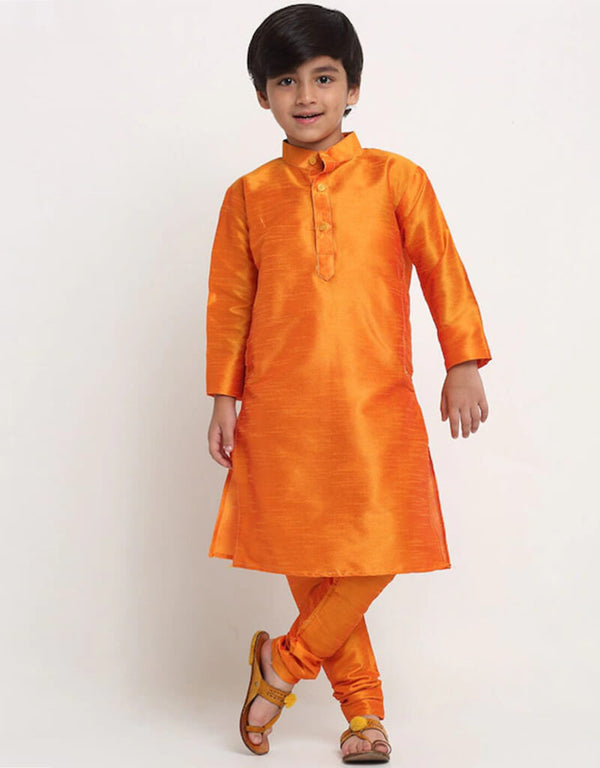 Mustard Kurta Payjama Dhupion Silk