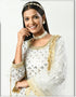 Traditional Party Wear Heavy Viscose Velvet Salwar Suit White Viscose Velvet Patiyala Straight Close-up View