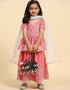 Indian Traditional Kids Wear Lehenga Choli Collection Pink Cotton Lehenga Choli Front View