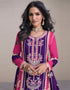 stylish multi real chinon designer party wear readymade heavy salwar suit collection with purple real chinon rt8888-184663 Close-up View