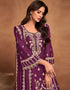 chic purple heavy chinon designer function wear heavy salwar suit collection with purple heavy premium chinon rt8919-184833 Close-up View