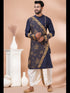 Navy Blue Kurta PS -Viscose Dhoti