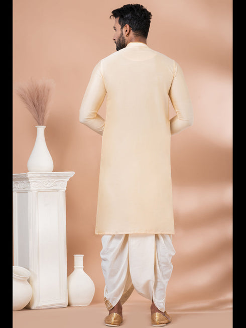Golden Kurta PS -Viscose Dhoti Closure View