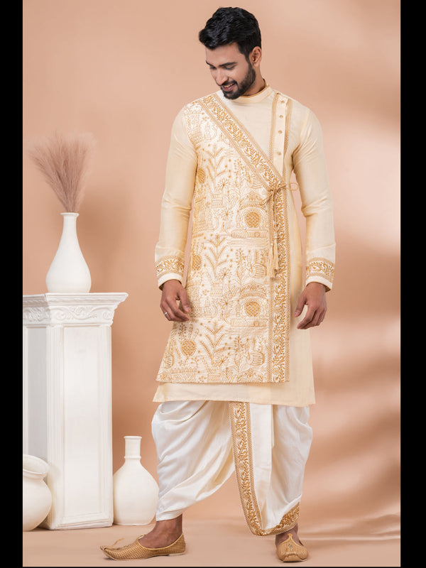 Golden Kurta PS -Viscose Dhoti