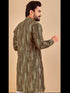Mehndi Green Kurta Premium Soft Cotton Payjama Closure View