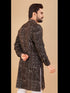 Black Kurta Premium Soft Cotton Chudidaar Closure View