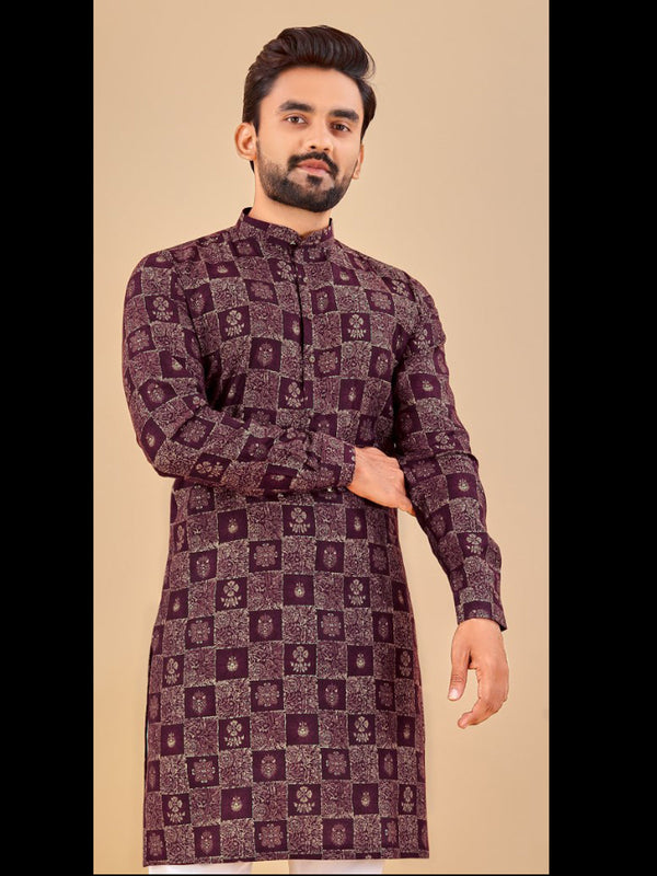 Purple Kurta Premium Soft Cotton Chudidaar