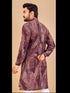 Wine Kurta Premium Soft Cotton Chudidaar Closure View