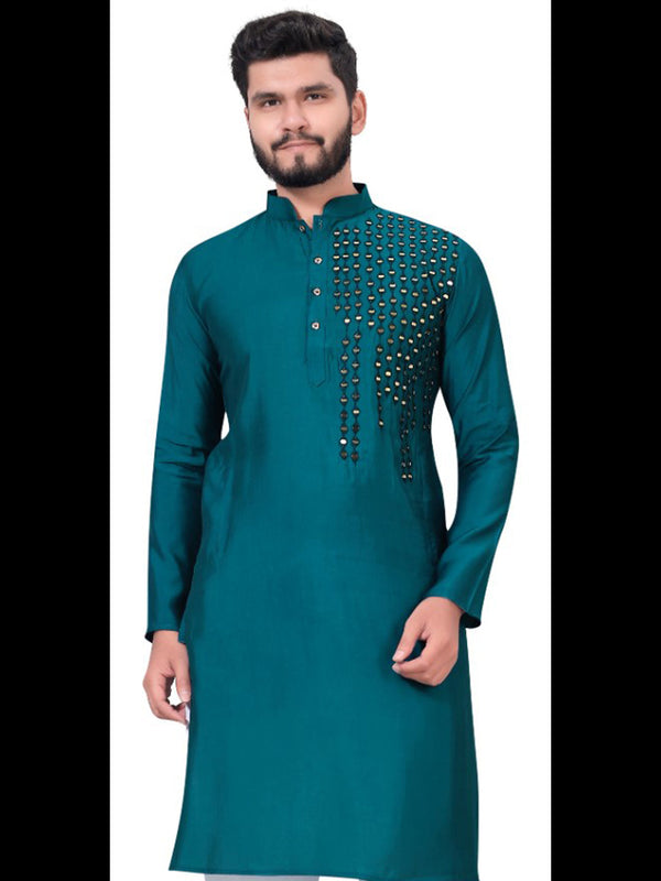 Teal Only Kurta Viscose Payjama