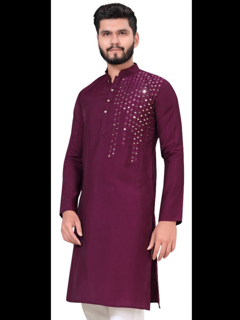 Wine Only Kurta Viscose Payjama