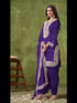 Purple Chanderi Roman Silk Patiyala Dress 191995 Closure View