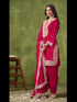 Rani Pink Chanderi Roman Silk Patiyala Dress 191997 Closure View