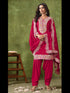 Rani Pink Chanderi Roman Silk Patiyala Dress 191997