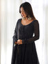 Black Heavy Pure Soft Georgette Anarkali Dress 192646 Salwar Kameez