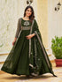 Mehendi Fox Georgette Anarkali Dress 192715 Closure View