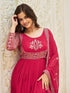 Pink Fox Georgette Anarkali Dress 192716 Back View