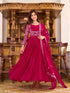 Rani Pink Fox Georgette Anarkali Dress 192761 Closure View
