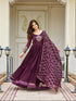 Wine Pure Rangoli Anarkali Dress 192764