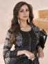 Black Real Georgette Anarkali Dress 192851 Back View