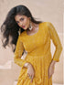 Yellow Real Georgette Anarkali Dress 192852 Back View