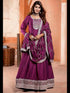 Purple Heavy Chinon Silk Anarkali Dress 192975