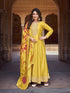 Yellow Heavy Vichitra Silk Anarkali Dress 192977