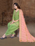 Pista Model Chanderi Patiyala Dress 193863 Closure View
