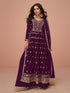 Purple Vichitra Silk Sharara Suit 194237