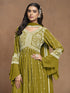 Mehendi Faux Georgette Sharara Suit 194252 Back View