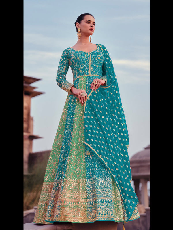 Multi Georgette Anarkali Dress 194323
