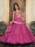 Mauve Fox Georgette Anarkali Dress 194646 Closure View