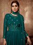 Teal Heavy Georgette Anarkali Dress 195173 Closure View