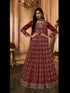 Maroon Heavy Georgette Anarkali Dress 195178