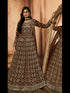 Coffee Heavy Georgette Anarkali Dress 195179