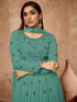 Light Mint Heavy Georgette Anarkali Dress 195182 Closure View