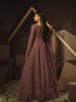 Mauve Heavy Georgette Anarkali Dress 195186 Closure View