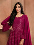 Rani Pink Heavy Georgette Anarkali Dress 195189 Closure View